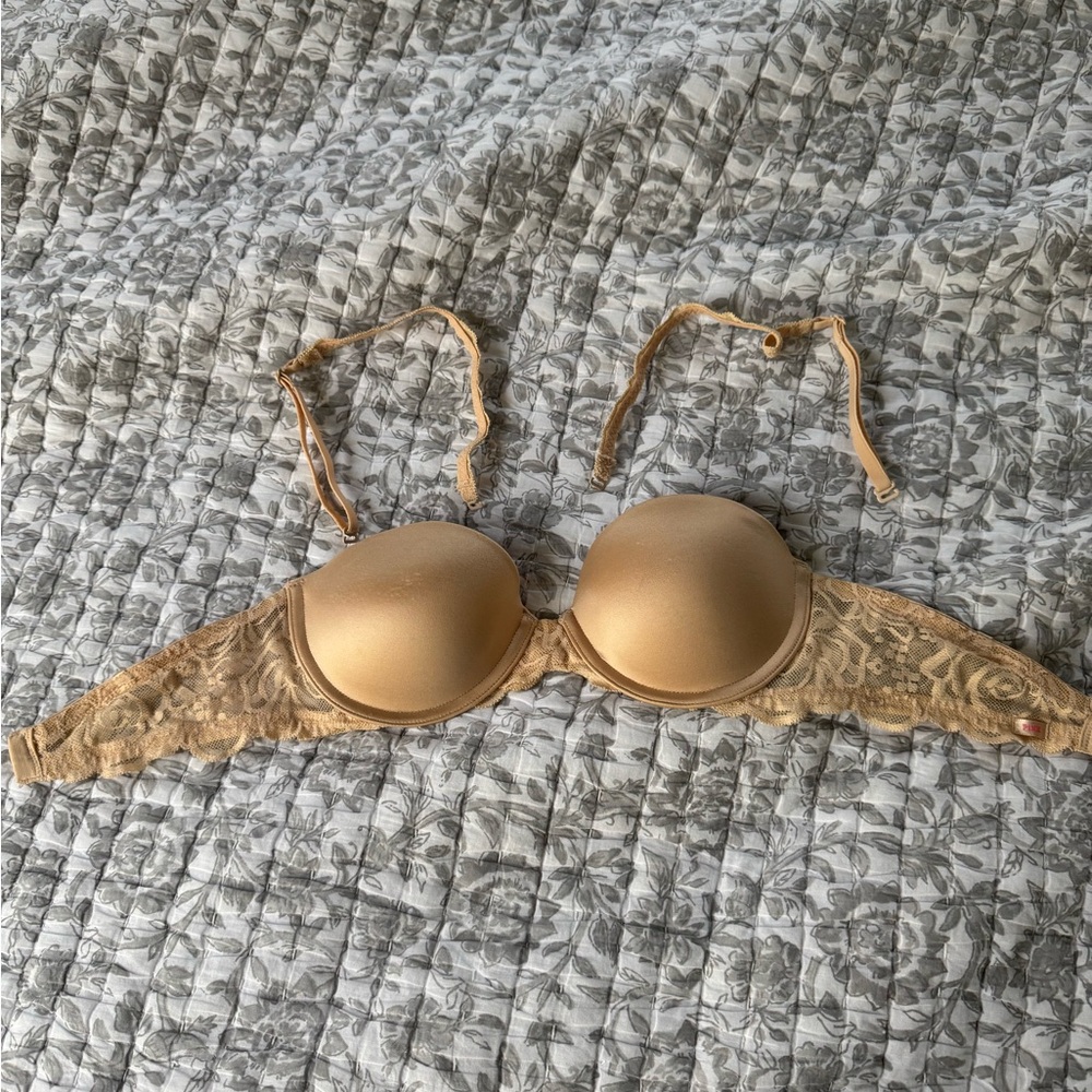 Victoria's Secret PINK Nude Lace Bra - removable straps